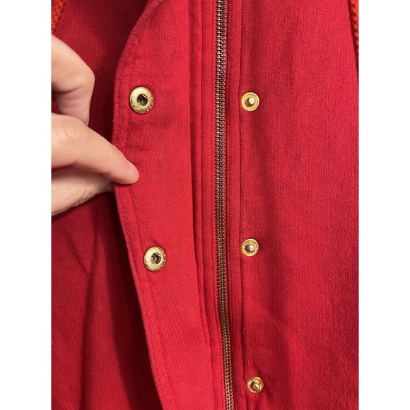Ralph Lauren Jeans Co. Red cotton hoodie zip up jacket size Petite Medium - Picture 4 of 11